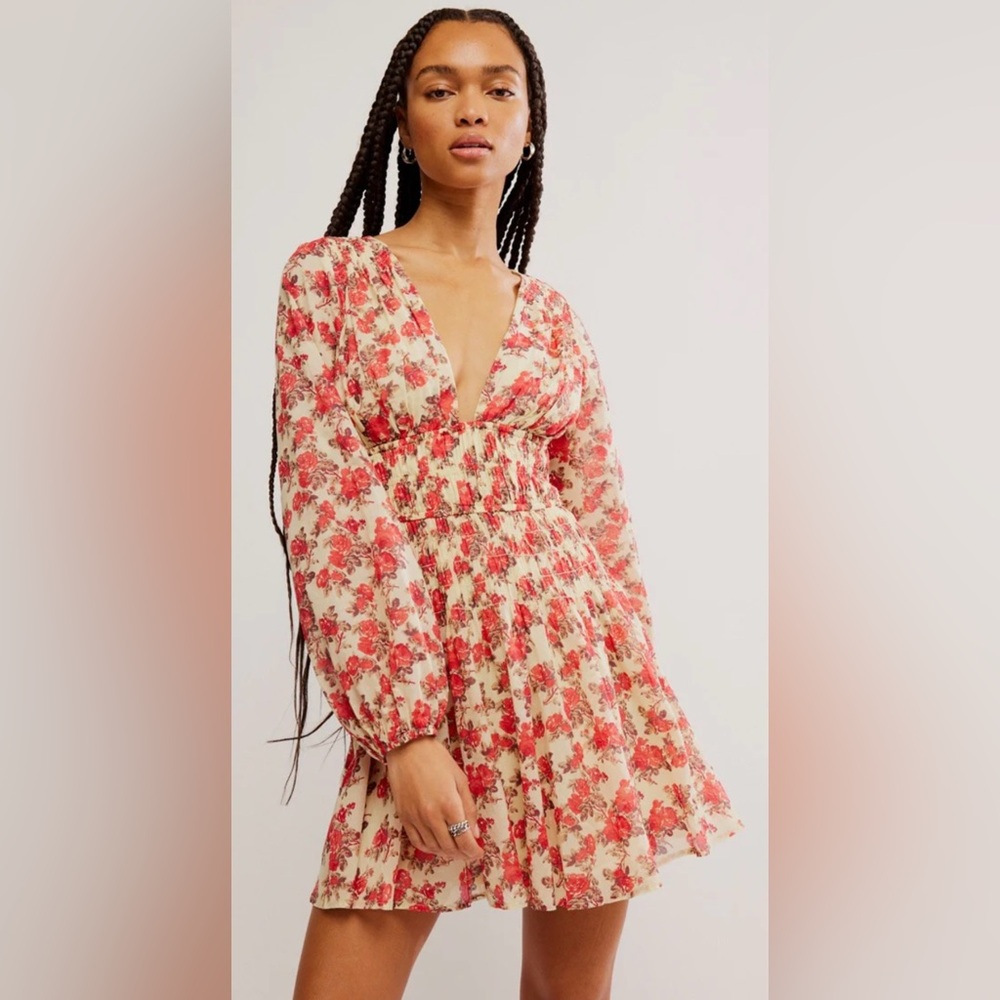 Free People Keep You Mini Dress in Classic Combo NWT